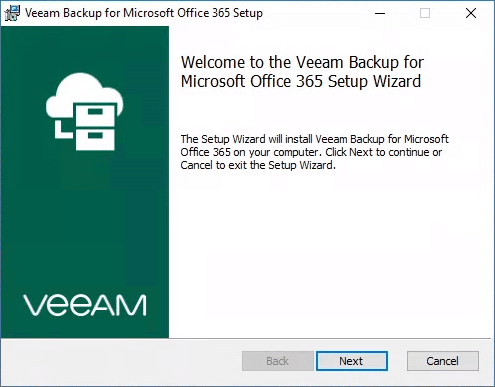 Veeam backup office 365 etape1