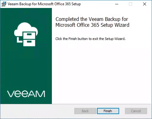 Veeam backup office 365 etape4