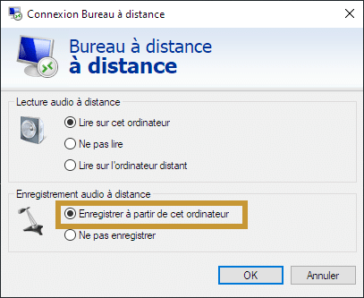 sortie audio menu