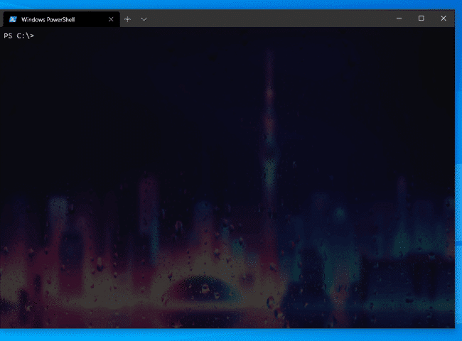 Windows terminal background