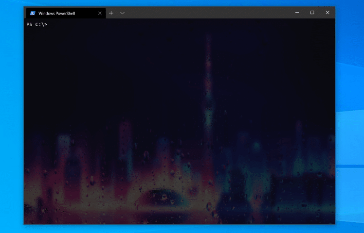 Windows terminal background
