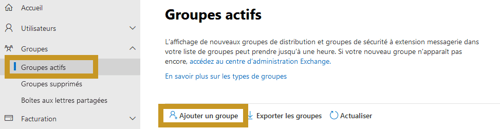 Création groupe de sécurité