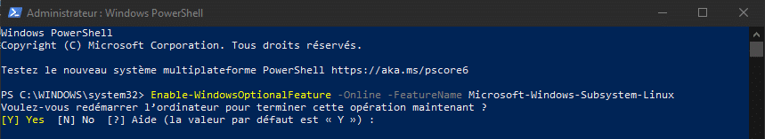 Powershell WSL