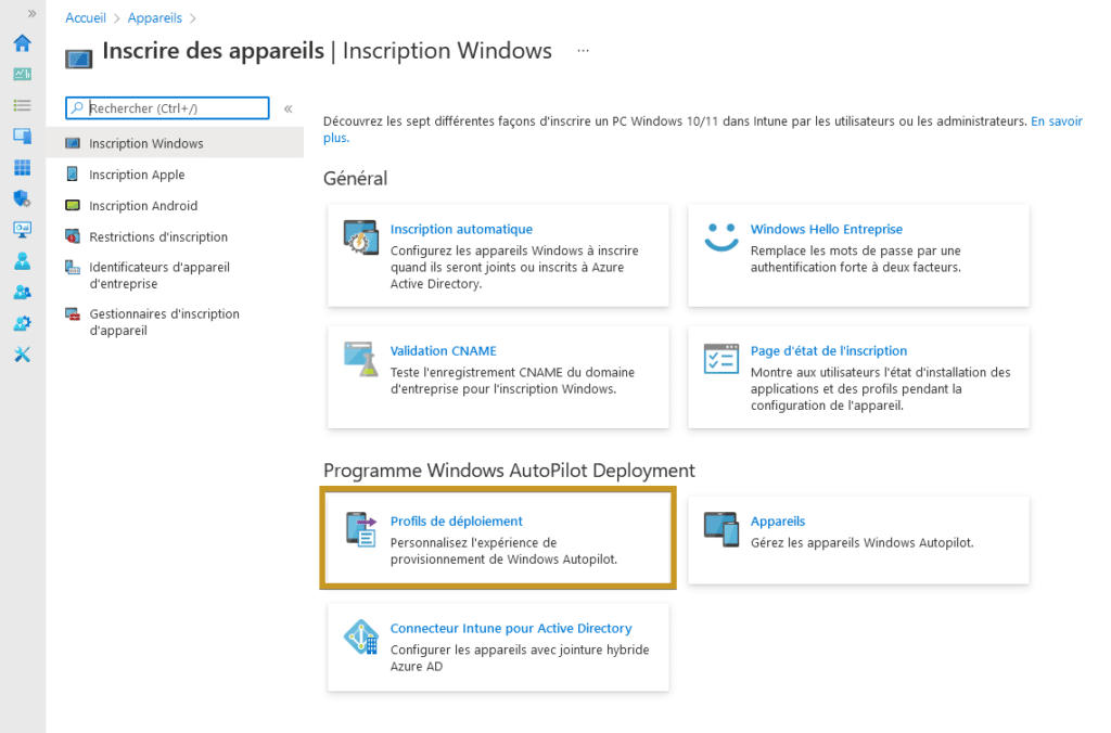 Création d'un profil Windows 10 et Windows 11