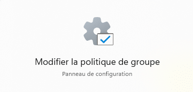 Modifier la politique de groupe